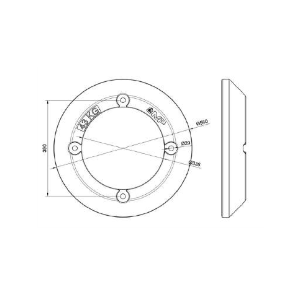 Peso de Roda Trator SAME 43KG